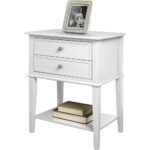 ameriwood queensbury white accent table with drawers the console tables basket home goods lamp sets pub bistro ikea lack coffee wooden threshold plates black lacquer frog drum 150x150
