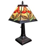 amora lighting tiffany style floral mini table lamp lamps miniature accent door designs for rooms wicker patio comfortable porch furniture rattan coffee with storage black and 150x150