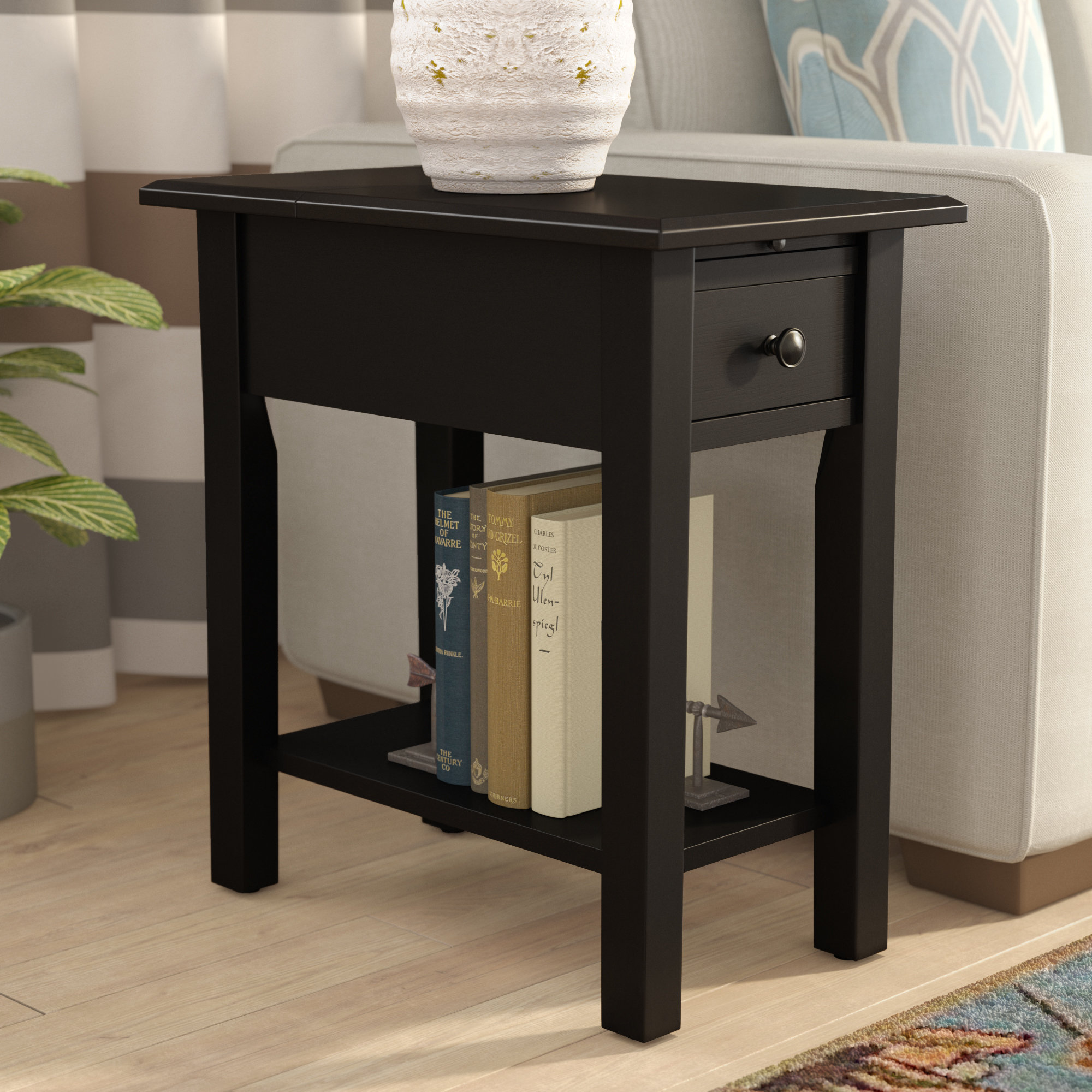 andover mills lundgren end table with storage reviews accent usb retro side narrow cabinet affordable bedside tables black console drawers wood frame mirror plans living room