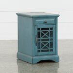 annabelle antique blue power chairside table living spaces accent with strip qty has been successfully your cart ikea outdoor flooring lighting lamps shell lamp small thin coffee 150x150