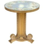 antique accent table brass handcrafted vintage centre wood tables gold desk lamp tall chairs cordless led lights martha stewart outdoor furniture half grey cabinet target mirrored 150x150