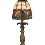 antique brass floral enid hand crafted glass tiffany style accent table lamp round with white tablecloth slipcovers ethan allen sectional sofas side end tables dragonfly stained 150x150