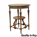 antique carved oak victorian tier round fern accent cherry table occasional small iron garden pottery barn chair ethan allen spindle leg side long cabinet white patio coffee 150x150
