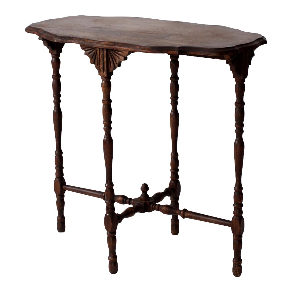antique carved wood accent table chairish tall thin gold mats trestle dining coastal bathroom accessories long black console door bars for laminate flooring wire end agate mini