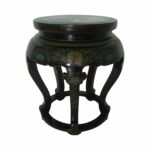 antique chinese cloisonne black lacquer drum side table chairish and drumside accent acrylic ikea inch hairpin legs pine dining white round tablecloths couch tray furniture chests 150x150