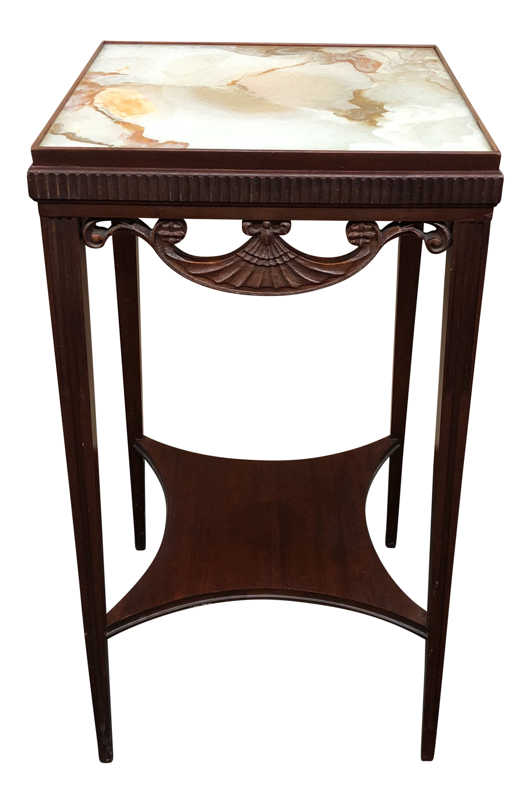 antique faux marble painted glass top accent table chairish oval outdoor coffee restaurant brown patio side cream colored nightstand counter height bar small kitchen and chairs
