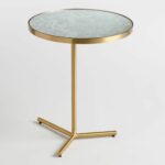 antique mirror beau accent table gold metal world market tables with matching mirrors pedestal dining room front entry retro modern chairs pipe end semi circle coffee bronze and 150x150