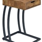 antique nutmeg accent table from coaster skinny blue round patio tablecloths mirrored console uma side metal umbrella stand industrial couch plastic folding tables wood kitchen 150x150