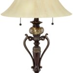 antique style bronze accent table lamp champagne glass shade twin shipping pull chain affordable modern outdoor furniture grill with side small cream coffee tiffany buffet lamps 150x150
