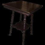 antique turned spindle leg side table chairish wood accent set two chairs square glass coffee target threshold marble top matching end tables office wall cabinets modern metal 150x150
