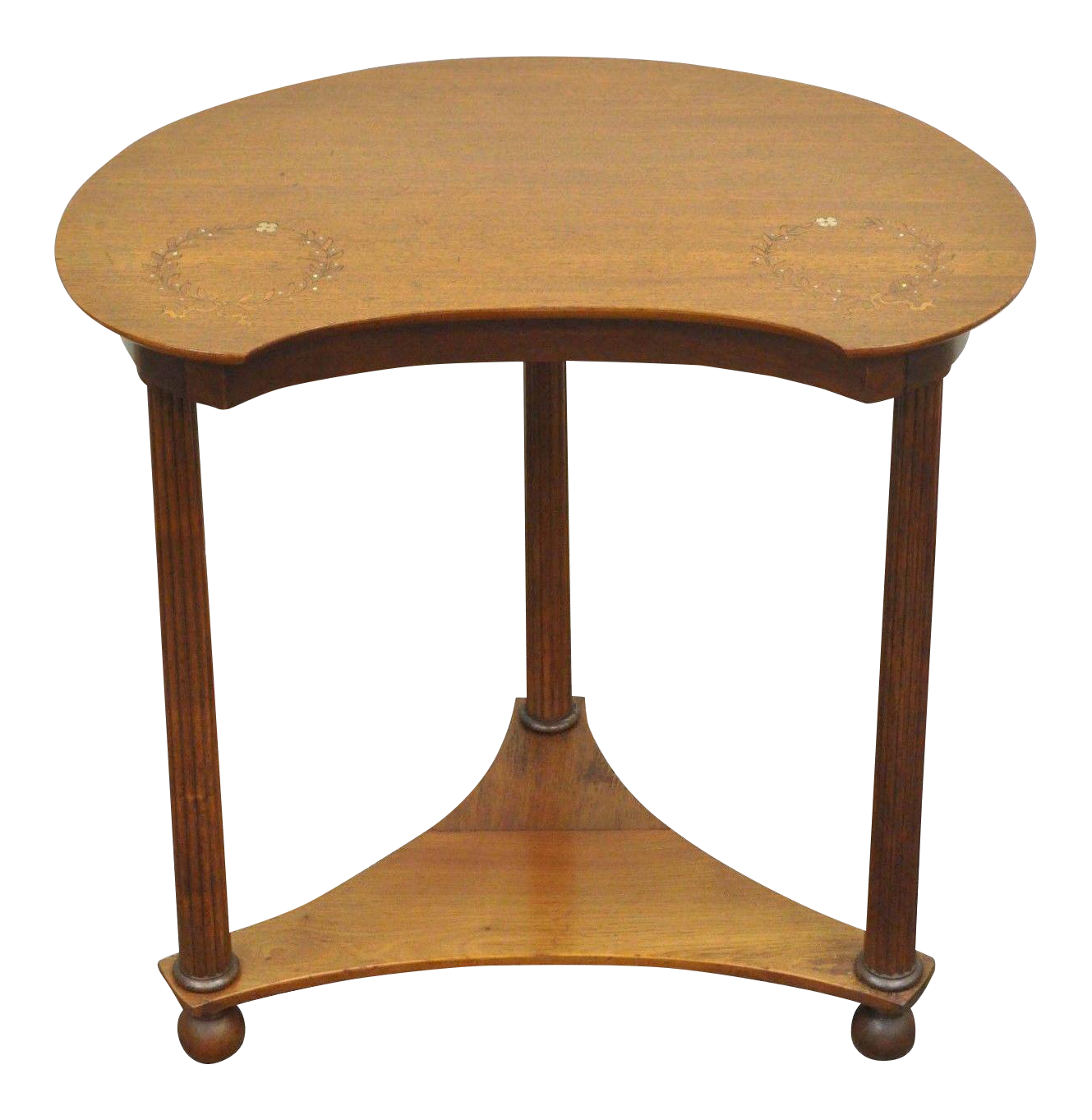 antique victorian mahogany mother pearl inlay kidney shaped side accent table chairish patio dining cover outdoor sun lounge copper desk lamp coffee sets ikea average height small