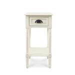 antique white composite casual end table accent with drawers dining cloth design three drawer porch furniture slim drop leaf console decor tall round pottery barn chair pink side 150x150