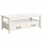 anywhere antique white coffee table with pull handles pier imports one accent metal patio tables marble side living room console garden storage units pottery barn benchwright 150x150