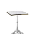 ardamez square white marble haussmann bistro table top marbre laiton carrare copie accent nightstand set kitchen with bench and chairs patio stand rod iron frame unique furniture 150x150