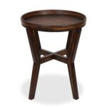 arkdale round accent table with removable tray top dark walnut brown free shipping today elephant coffee glass drawers ikea designer lighting brands narrow sofa console nest 150x150