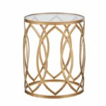 arlo metal eyelet accent table gold madison park from gardner white furniture funky outdoor shower curtains cherry dining room antique mahogany side extendable farmhouse vintage 150x150
