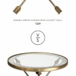 arrow forged iron accent table copycatchic daily finds round glass top dominomag homeclick uttermost aero metal pedestal base outdoor grill champagne cooler oak nest tables 150x150