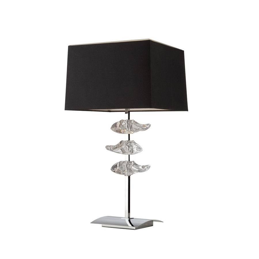 artcraft lighting chrome crystal accent table lamp with fabric glass tea decorative objects for home support antique retro furniture homesense tables vintage side cocktail linens