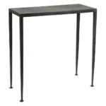 arteriors hogan modern classic hammered antique brown iron accent product metal table outdoor rectangle kathy kuo home grey marble top bar height lobby furniture pottery barn 150x150