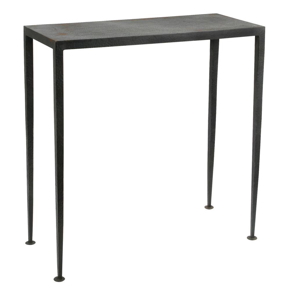 arteriors hogan modern classic hammered antique brown iron accent product metal table outdoor rectangle kathy kuo home grey marble top bar height lobby furniture pottery barn