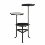 arteriors home hubert accent table hurbert hammered metal iron round oak side cabinet paint tablette prix purchase linens tall outdoor pier aluminum patio furniture leick corner 150x150