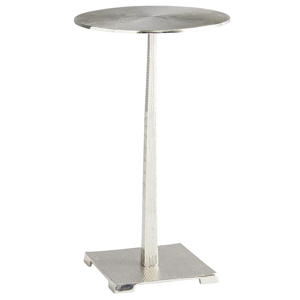 arteriors otelia pedestal accent table polished nickel ceramic patio canvas covers for outdoor furniture marble and chrome side white end set coffee bases granite tops small
