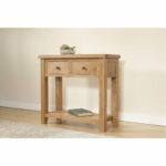 ascot rustic solid oak console table with drawers for storage tables and accent retro furniture pier one imports slim jcpenney quilts mirror side bedroom entry benches monarch 150x150