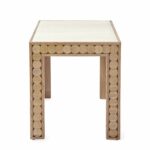 ashbury side table living furniture minsmere cane accent inspired beautiful antique paired handcarved oak base with elegant travertine top hand applied discs attractive detail 150x150