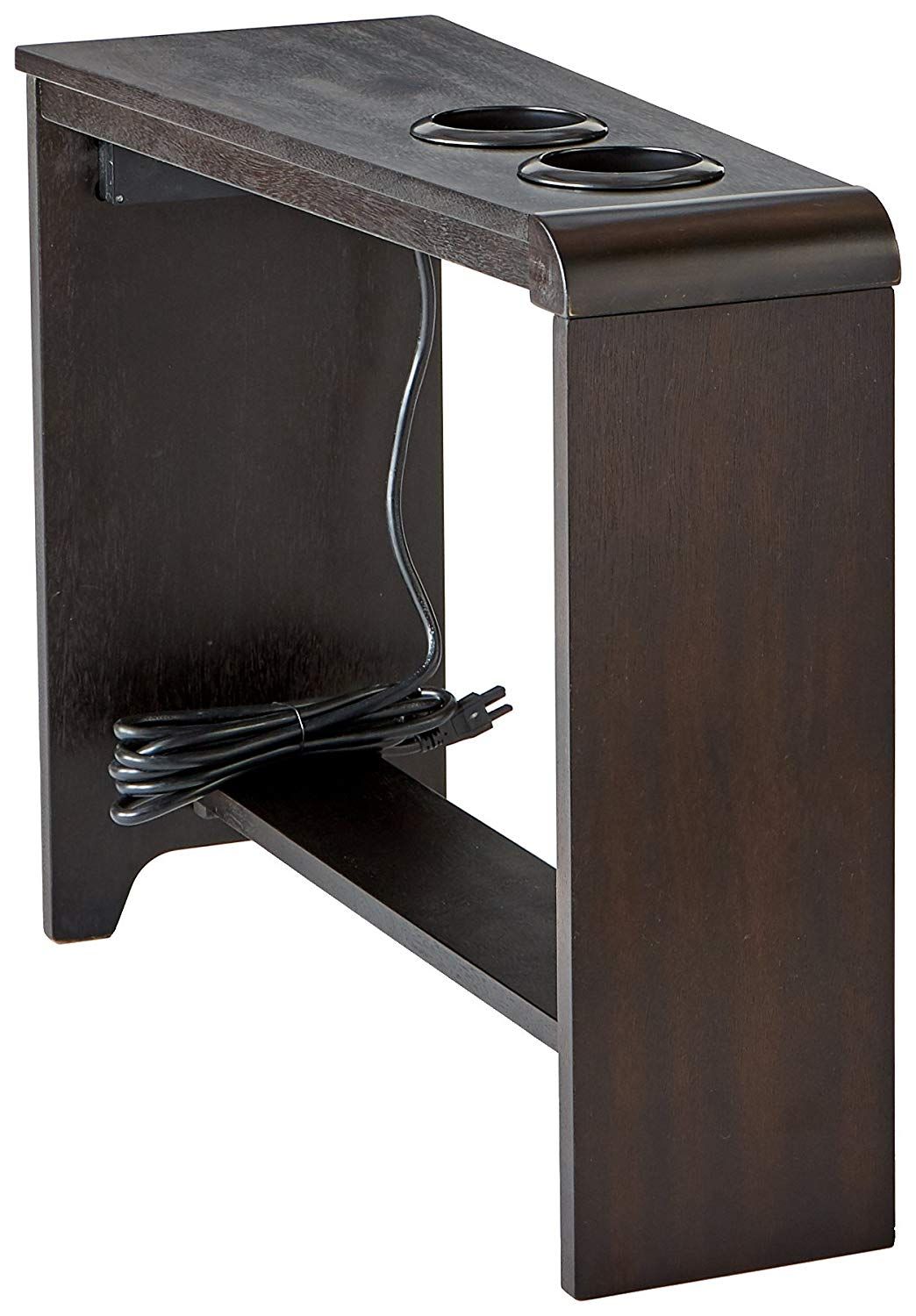 ashley furniture signature design carlyle chairside end table accent with usb port rectangular ports contemporary almost black hope that you set side tables wide oak threshold