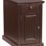 ashley furniture signature design laflorn chairside accent table with usb end rectangular sable brown kitchen dining living room cabinets and chests vintage mid century chairs 150x150