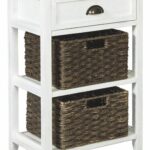 ashley furniture signature design oslember storage accent table with baskets includes brown removable antique white finish hope you actually like our octagon outdoor coffee cover 150x150