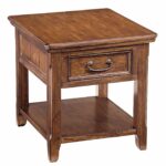 ashley furniture signature design woodboro chair side distressed round black pedestal accent table end rustic style square dark brown kitchen dining traditional coffee tables 150x150