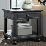aspenhome oxford one drawer end table with turned feet homeworld products color blk wood accent threshold furniture tables rubber carpet edging trim tiffany style coca cola 150x150