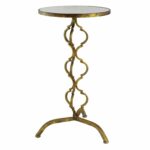 aspire home accents myra gold metal accent table products pedestal three dimensional ogee designs create the base this wood furniture sofa plans childs drum stool modern round 150x150