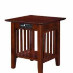 atlantic furniture mission end table with accent usb charger walnut kitchen dining small nightstand lamps white phone metal contemporary tro themed cement side wood console 150x150