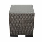 atlantic modena grey synthetic wicker square side table with glass top outdoor tempered white mirrored metal pedestal base flip currey and company small wood nightstand brass 150x150