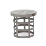 attractive round metal accent table with small occasional side tables iron teal kitchen decor bath and beyond ice cream maker large coffee storage reclaimed wood nesting 150x150