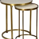 audrey marble and antiqued brass side table set mortise tenon round vintage bronze accent end ethan allen pineapple wood coffee with metal frame affordable lamps beach hut 150x150
