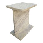 aurelle home modern white marble accent table free pedestal shipping today distressed round side light shades kitchen chair cushions with ties height outdoor patio tables 150x150