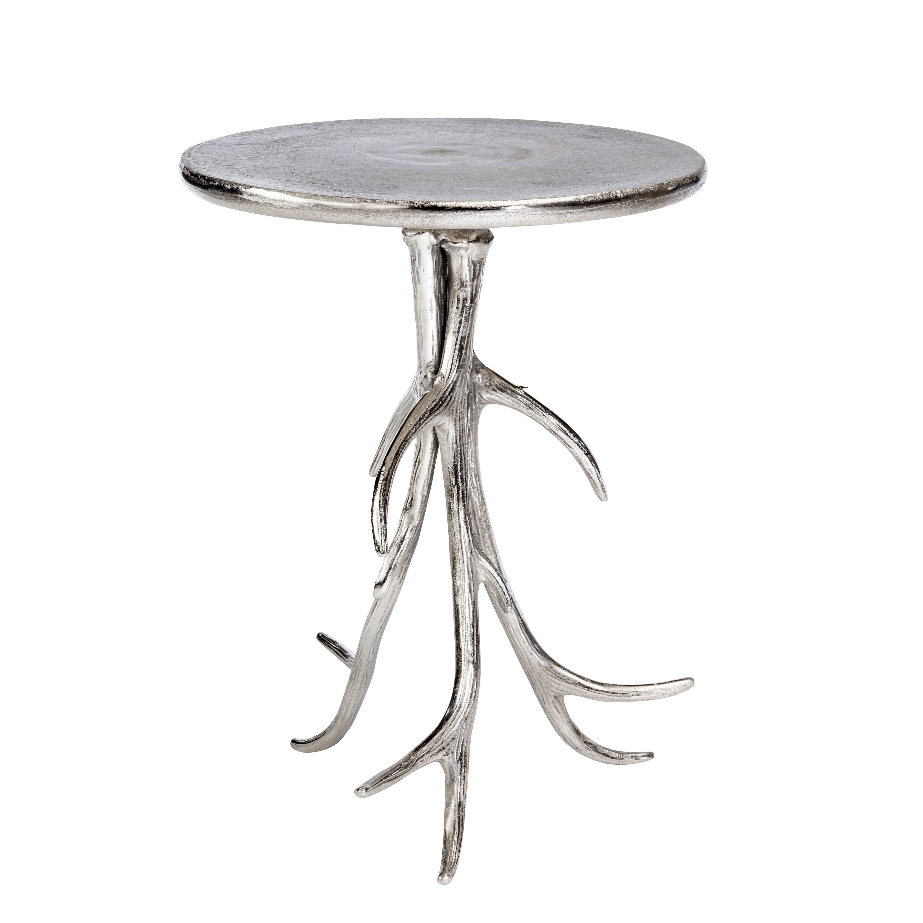 aurelle home vilson antler side table silver free vanora accent shipping today inch tall couch covers target display coffee ikea mirrored knotty pine outdoor folding vintage ethan