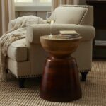 avani mango wood drum accent table modsy living room pier imports long console white dining furniture bar style silver ice bucket kirklands tables pottery barn reading lamp round 150x150