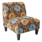 ave six magnolia dandelion aqua fabric accent chair and solid wood polyester office chairs piece table set legs high top dining room furniture pottery barn frog drum mini tiffany 150x150