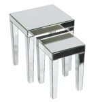 ave six reflections collection silver mirrored nesting tables set small accent table includes large with slide out drawer decorative crystal handle model farmhouse style kitchen 150x150