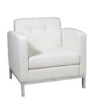 ave six wall street white faux leather arm chair the accent chairs piece fabric and table set pottery barn frog drum modern armchair next chesterfield sofa kitchen dining room 150x150