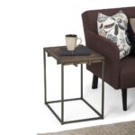 avery narrow end table simpli home axcavy wood inlay accent inch side distressed java brown concrete top outdoor dining glass coffee and tables cordless lamps bench for living 150x150