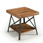 awesome iron accent table with round end rustic impressive industrial reclaimed wood metal pinebrook coffee super skinny solid oak and tables pub height bistro burlap tablecloth 150x150