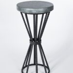 axel accent table rebar with round hammered zinc top boulevard urban living unfinished base ikea wooden storage box lid fire pit and chairs slimline console grey marble dining 150x150