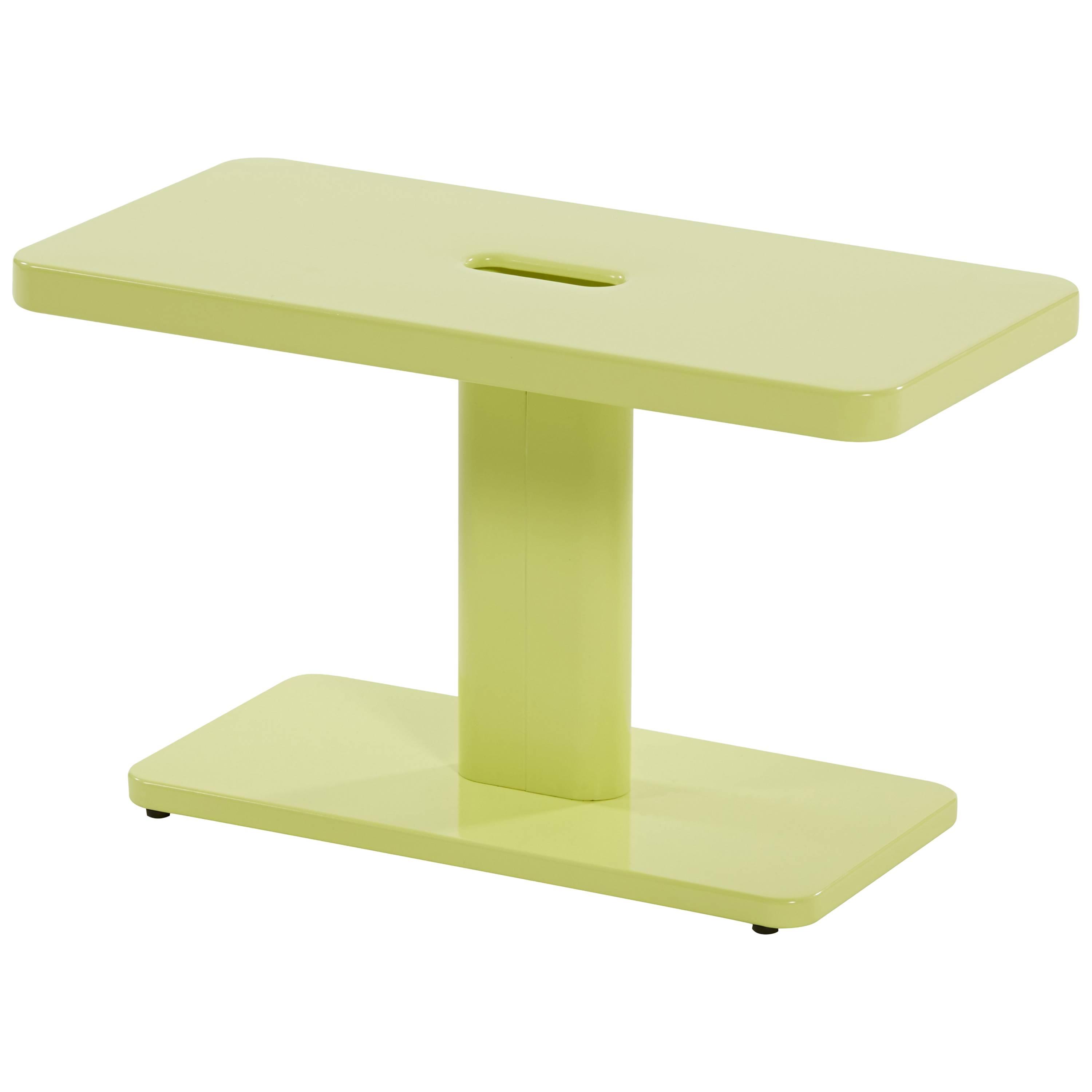 azur outdoor side table pastel yellow frederic gaunet and master tolix for piece dining set glass end tables long thin beautiful headboards round with leaf teal wall clock pier