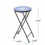 azure outdoor round tile side table planter christopher knight home mosaic stone accent free shipping orders over steel hairpin legs antique brass bar stools bunnings decorative 150x150