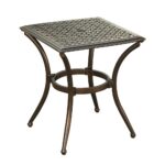 bali bronze metal outdoor side table with feet glides tables internet dorm stuff garden unfinished wood furniture bunnings white sets pier one clearance pub style height mid 150x150